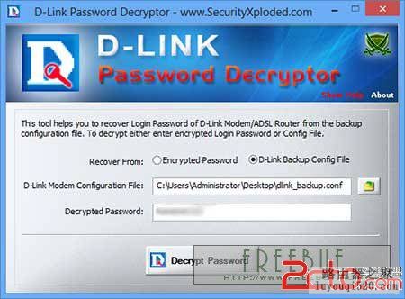 D-Link路由器密码找回工具 DLink Password Decryptor